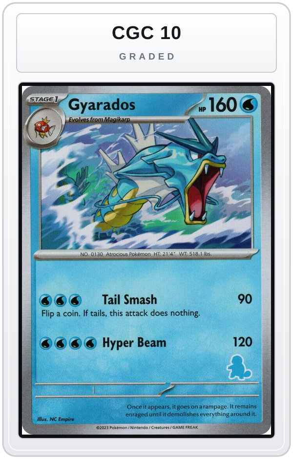 Graded - Gyarados — CGC 10 graded overlay