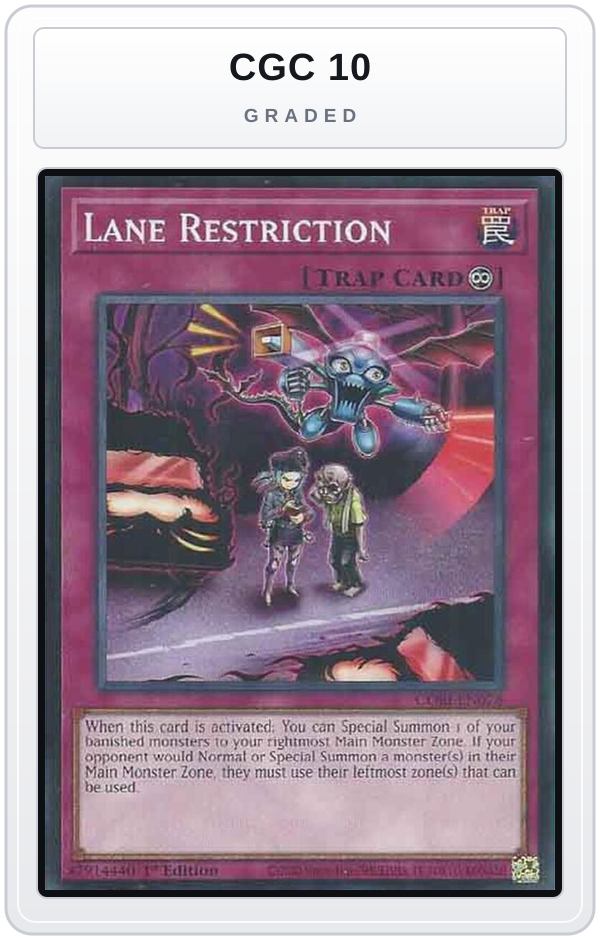Graded - Lane Restriction — CGC 10 graded overlay