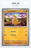 Graded - Sandshrew — CGC 10 graded overlay