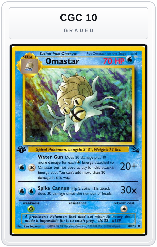 Graded - Omastar — CGC 10 graded overlay