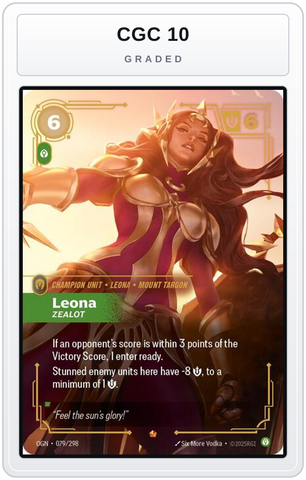Graded - Leona - Zealot — CGC 10 graded overlay