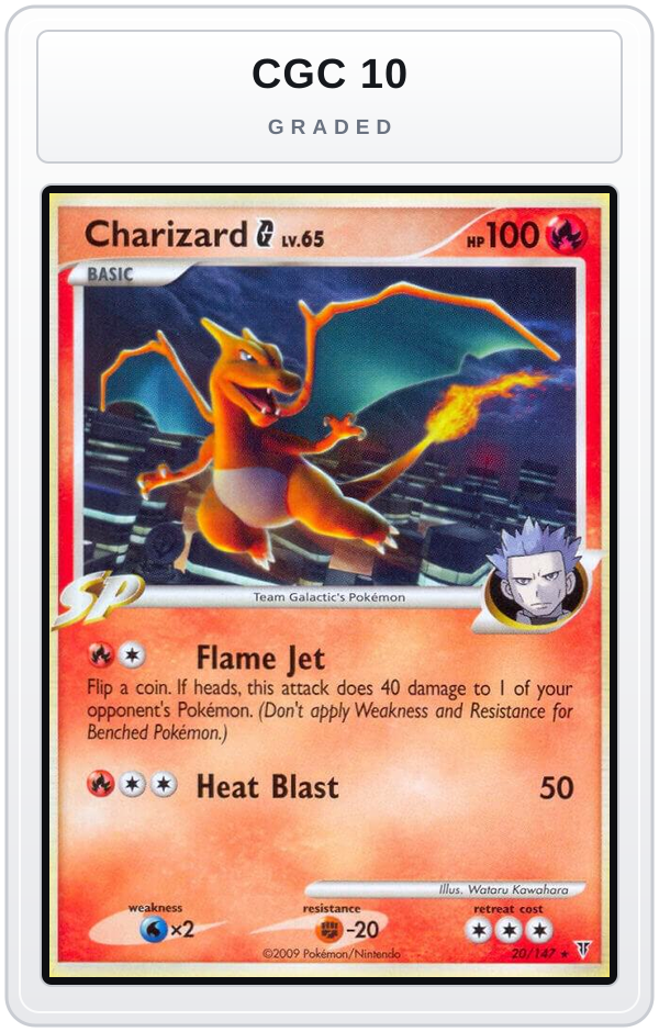 Graded - Charizard G — CGC 10 graded overlay