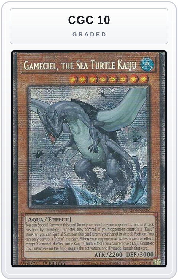 Graded - Gameciel, the Sea Turtle Kaiju — CGC 10 graded overlay
