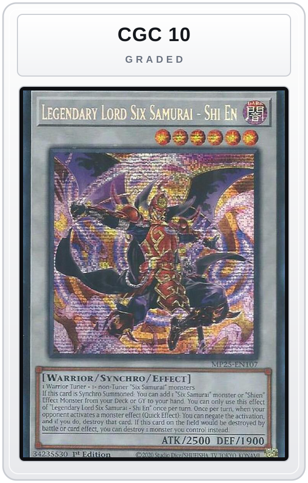 Graded - Legendary Lord Six Samurai - Shi En — CGC 10 graded overlay