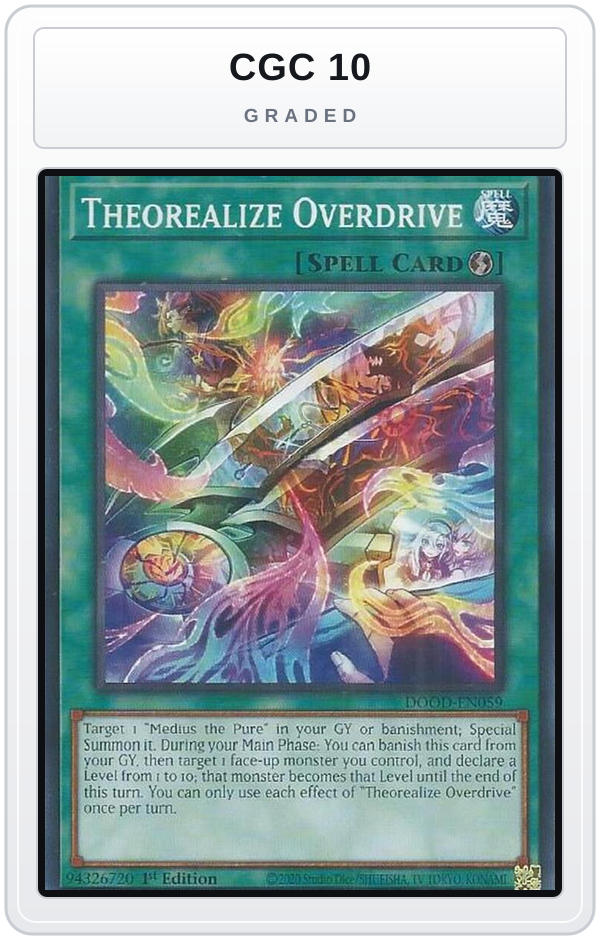 Graded - Theorealize Overdrive — CGC 10 graded overlay