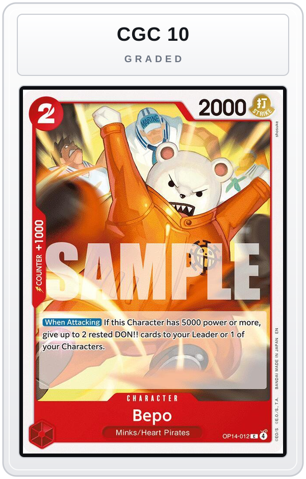 Graded - Bepo — CGC 10 graded overlay
