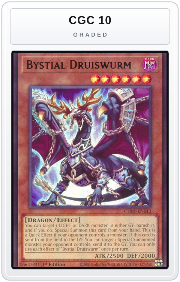 Graded - Bystial Druiswurm — CGC 10 graded overlay