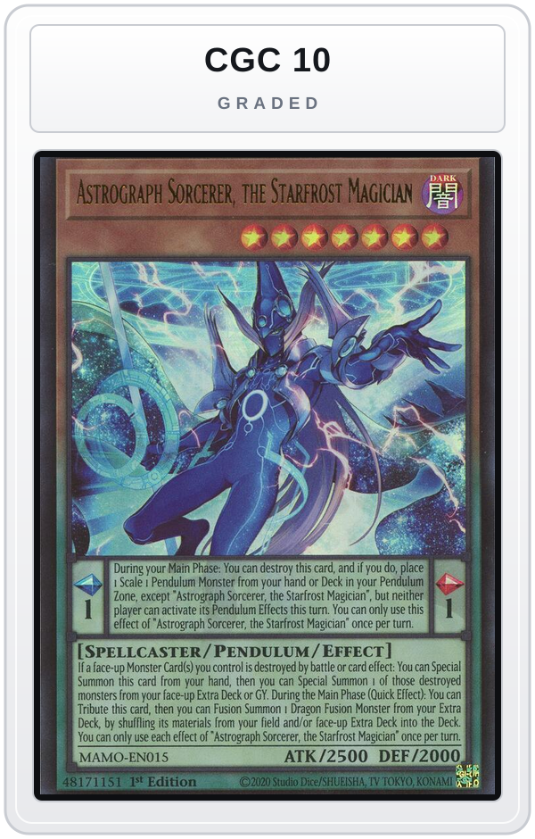 Graded - Astrograph Sorcerer, the Starfrost Magician — CGC 10 graded overlay