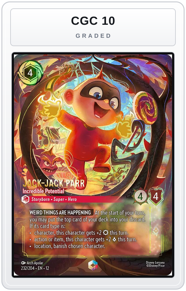 Graded - Jack-Jack Parr - Incredible Potential (Enchanted) — CGC 10 graded overlay