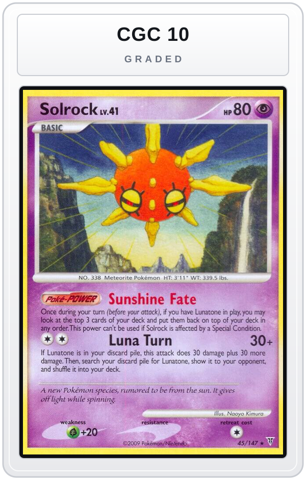 Graded - Solrock — CGC 10 graded overlay