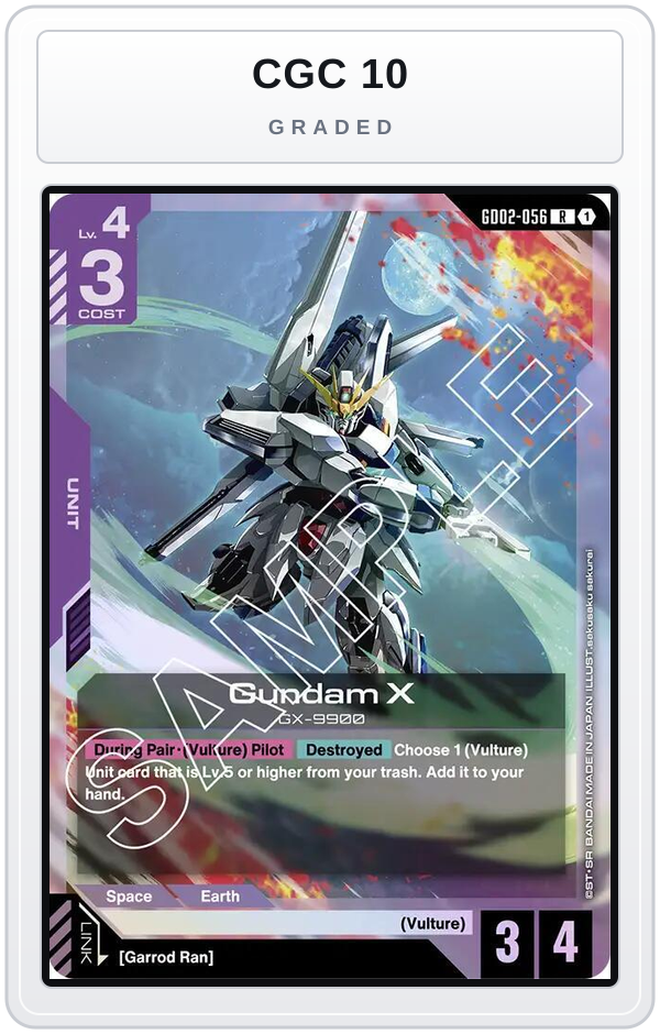 Graded - Gundam X (GD02-056) — CGC 10 graded overlay