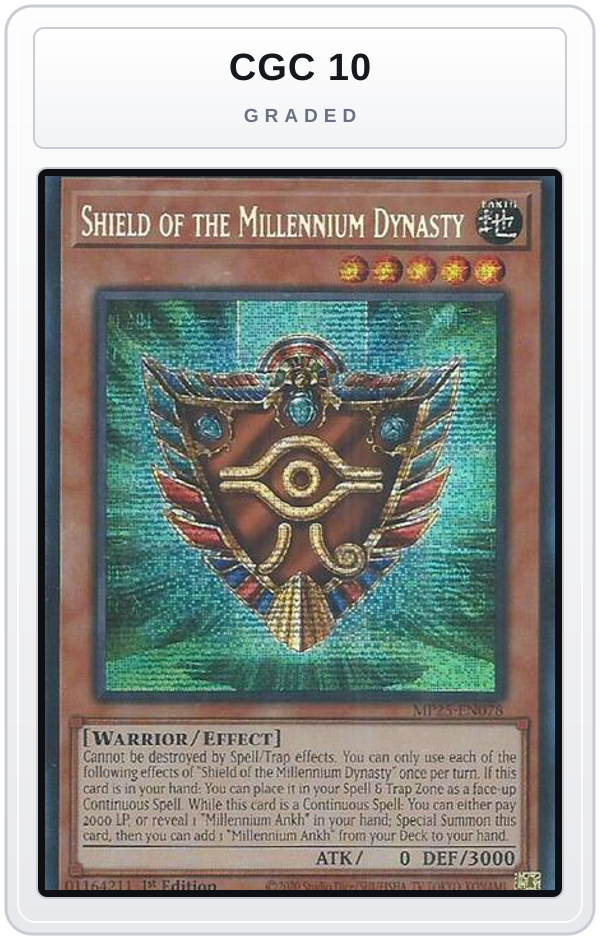 Graded - Shield of the Millennium Dynasty — CGC 10 graded overlay