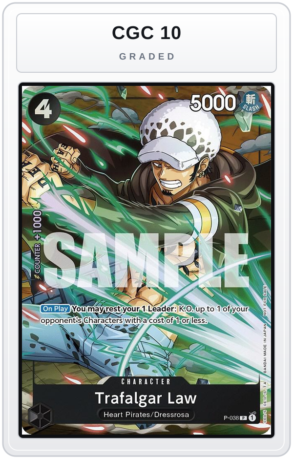 Graded - Trafalgar Law (Event Pack Vol. 4) — CGC 10 graded overlay