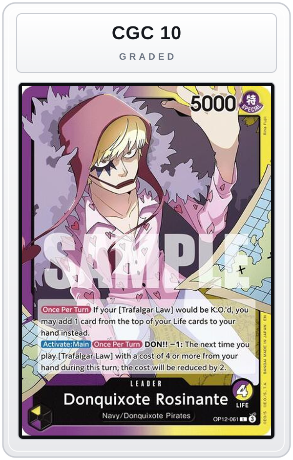 Graded - Donquixote Rosinante (061) — CGC 10 graded overlay