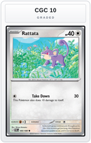Graded - Rattata — CGC 10 graded overlay