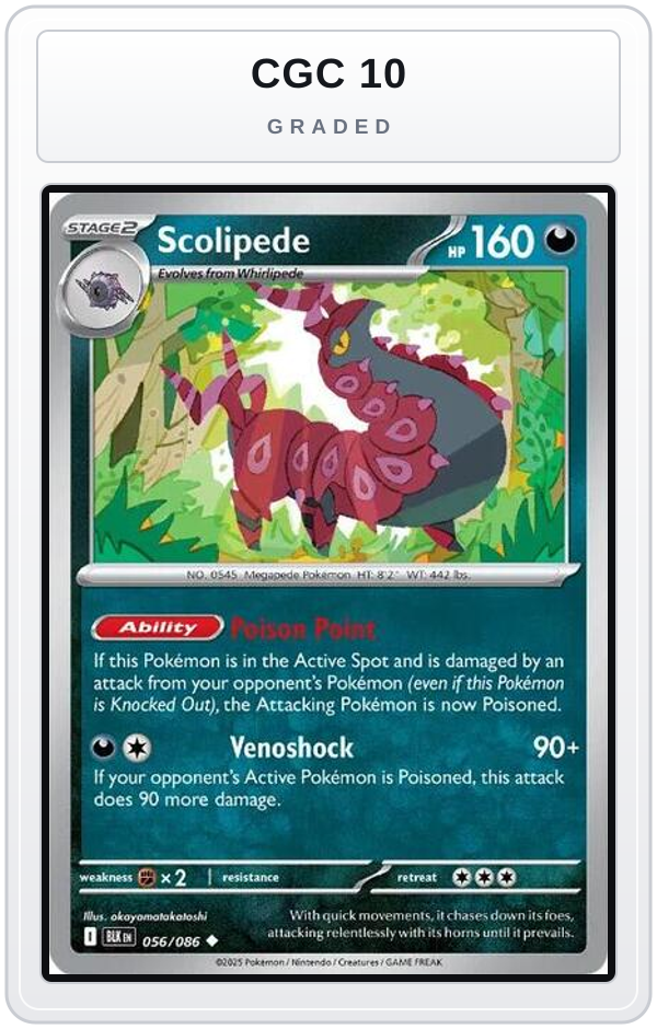 Graded - Scolipede — CGC 10 graded overlay