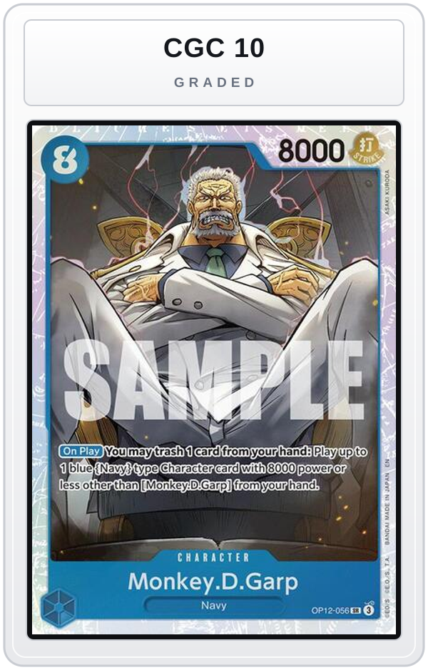 Graded - Monkey.D.Garp — CGC 10 graded overlay