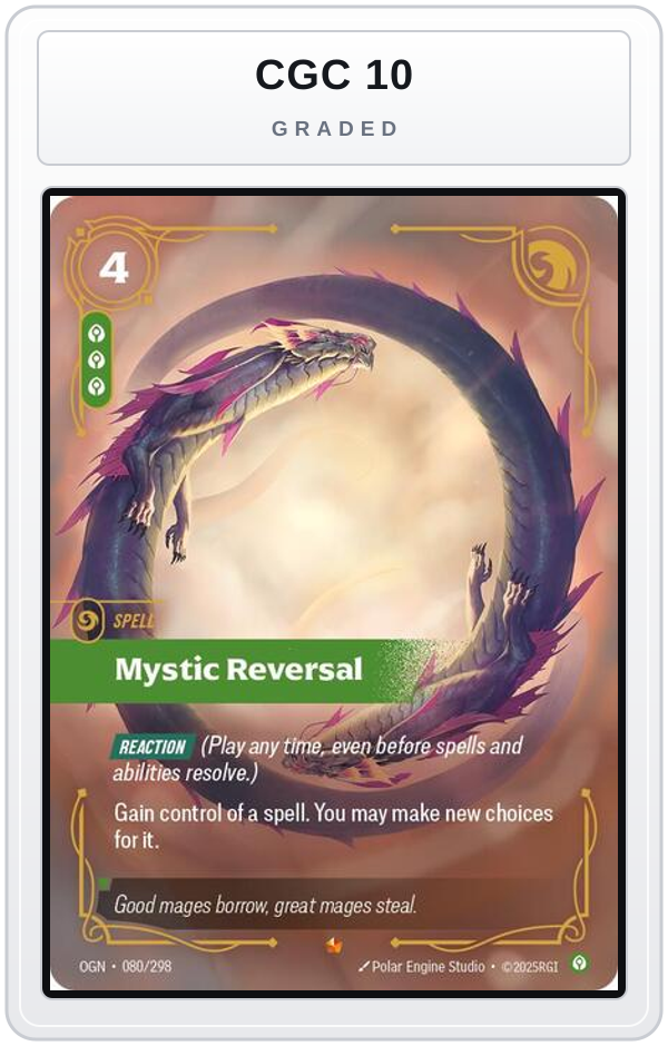 Graded - Mystic Reversal — CGC 10 graded overlay