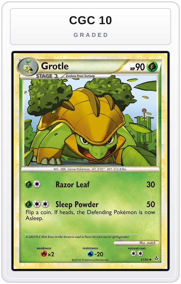 Graded - Grotle — CGC 10 graded overlay
