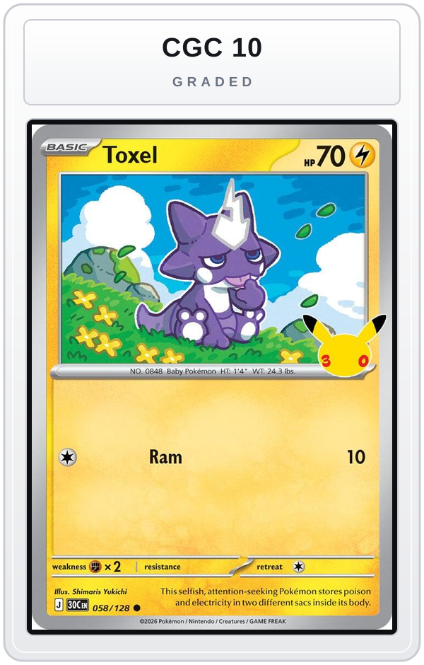 Graded - Toxel — CGC 10 graded overlay