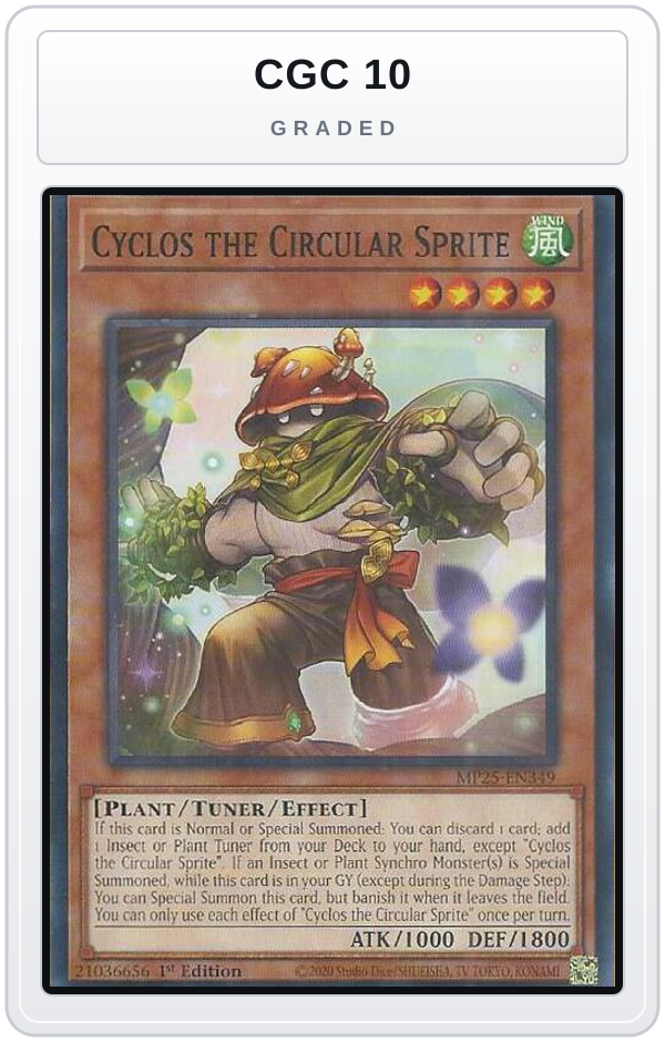 Graded - Cyclos the Circular Sprite — CGC 10 graded overlay