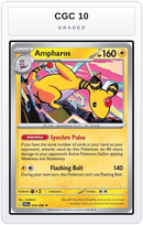 Graded - Ampharos - 029/086 (Non-Holo) — CGC 10 graded overlay