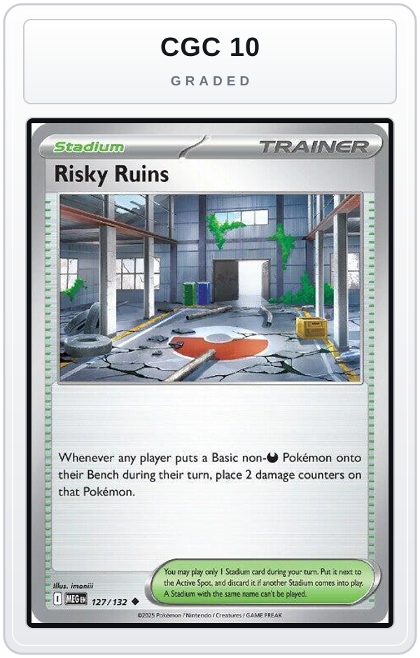 Graded - Risky Ruins — CGC 10 graded overlay
