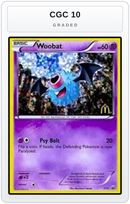 Graded - Woobat - 7/12 — CGC 10 graded overlay