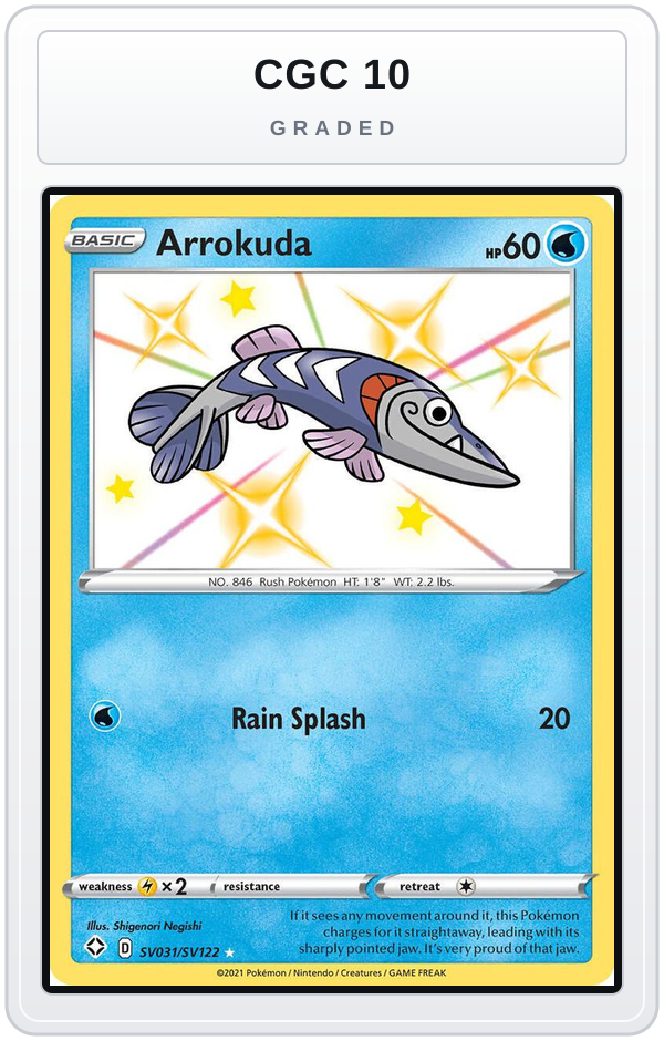 Graded - Arrokuda — CGC 10 graded overlay