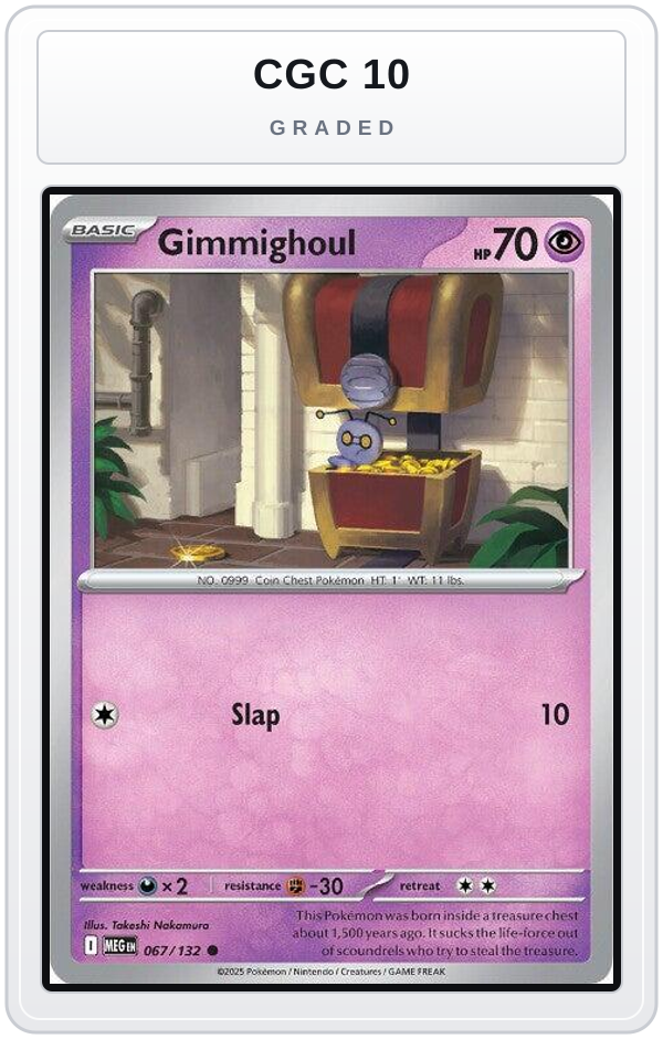 Graded - Gimmighoul — CGC 10 graded overlay