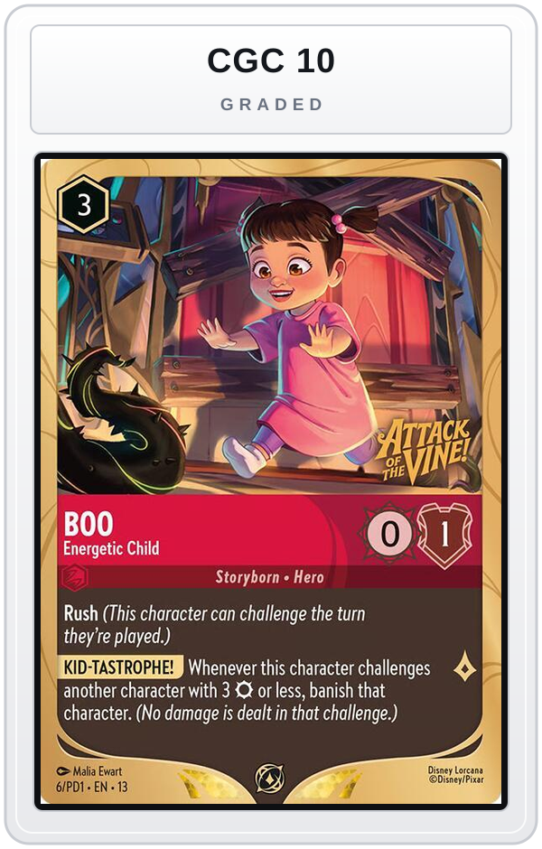 Graded - Boo - Energetic Child — CGC 10 graded overlay