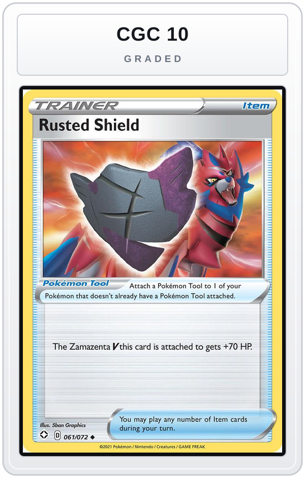 Graded - Rusted Shield — CGC 10 graded overlay