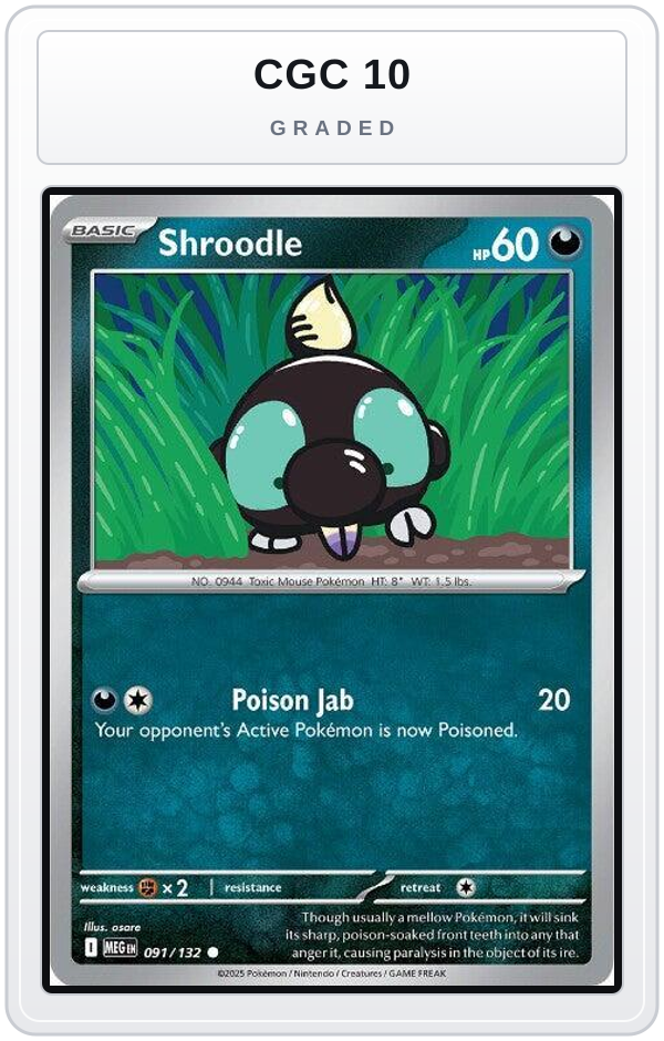 Graded - Shroodle - 091/132 — CGC 10 graded overlay