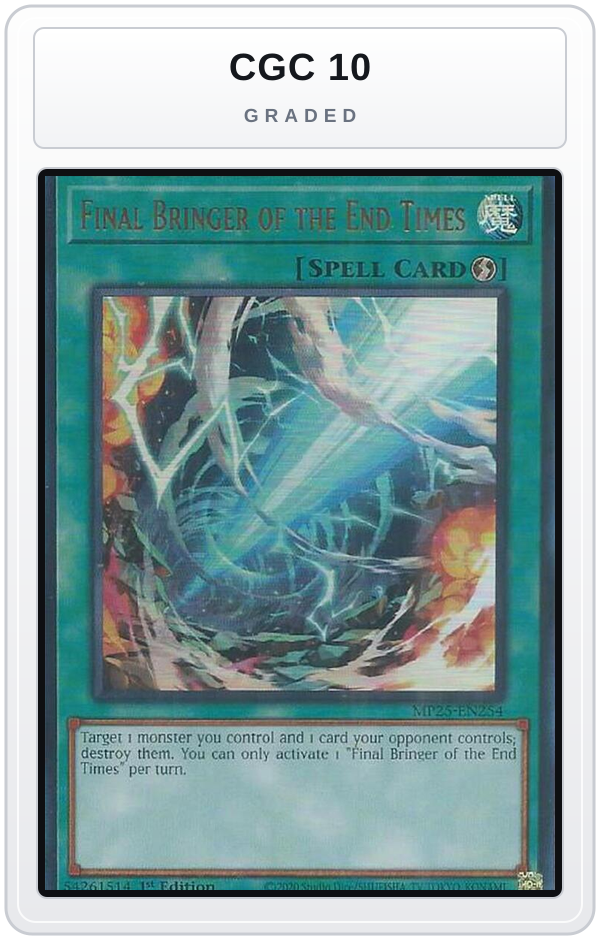 Graded - Final Bringer of the End Times — CGC 10 graded overlay