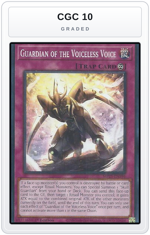 Graded - Guardian of the Voiceless Voice — CGC 10 graded overlay