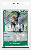 Graded - Roronoa Zoro — CGC 10 graded overlay
