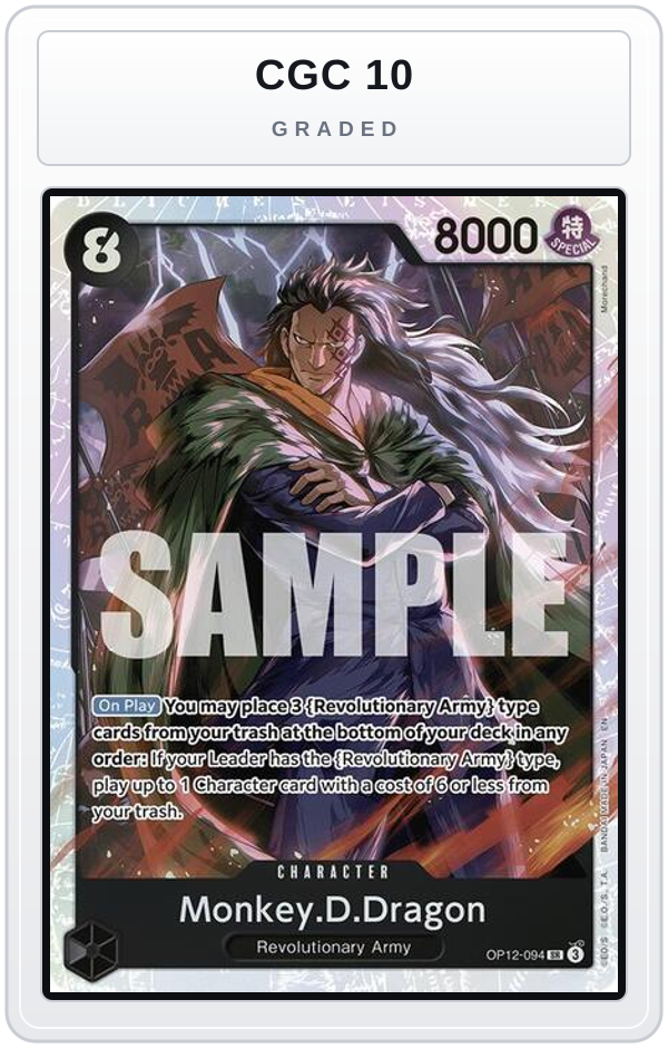 Graded - Monkey.D.Dragon — CGC 10 graded overlay