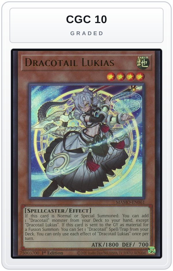 Graded - Dracotail Lukias — CGC 10 graded overlay