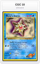 Graded - Misty's Staryu — CGC 10 graded overlay
