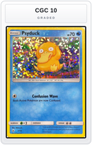 Graded - Psyduck - 2/12 — CGC 10 graded overlay