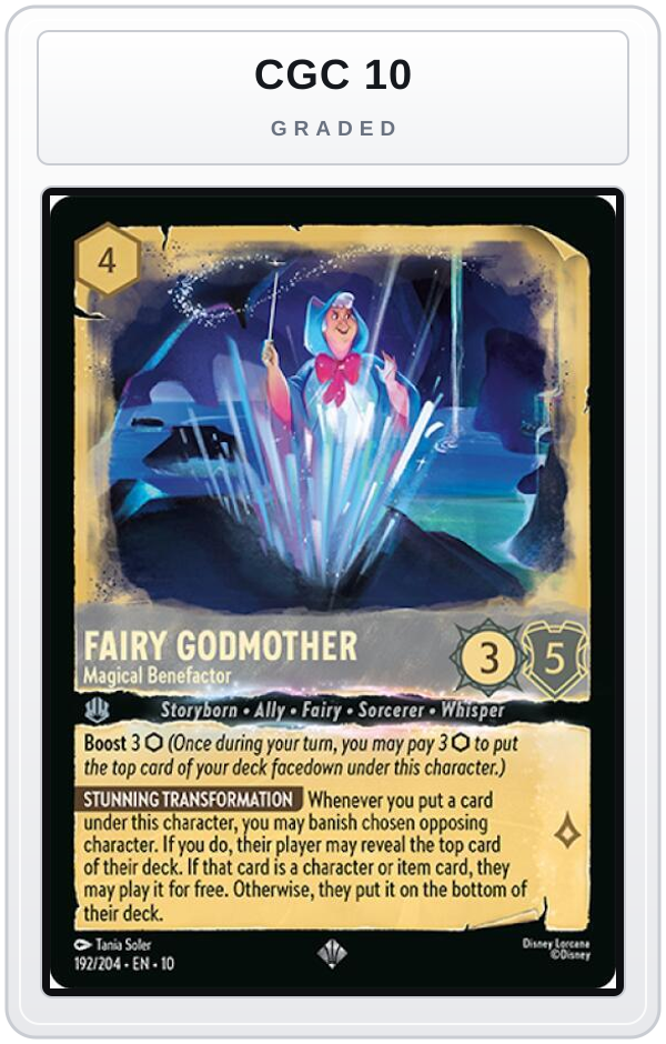 Graded - Fairy Godmother - Magical Benefactor — CGC 10 graded overlay