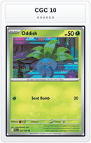 Graded - Oddish — CGC 10 graded overlay