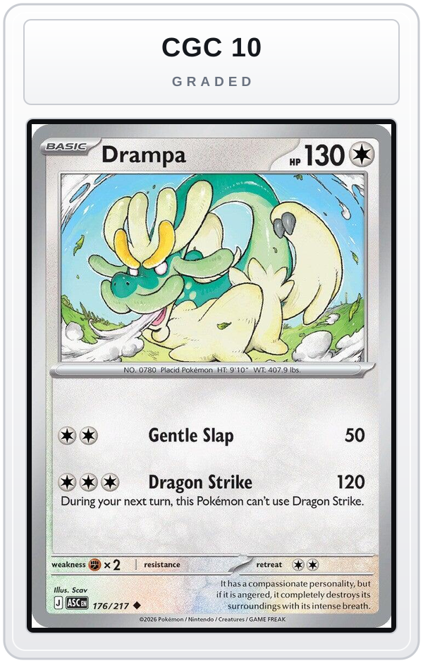 Graded - Drampa — CGC 10 graded overlay