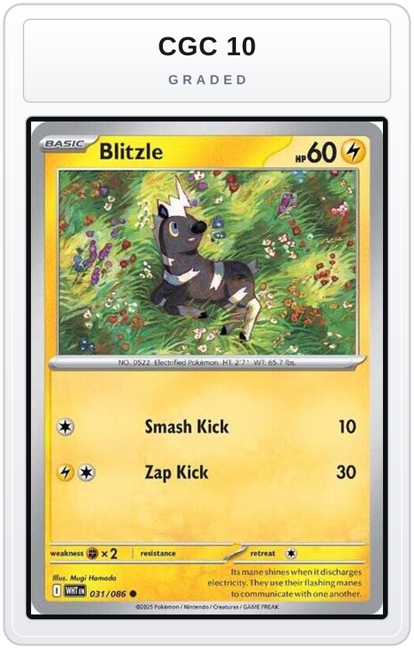 Graded - Blitzle — CGC 10 graded overlay