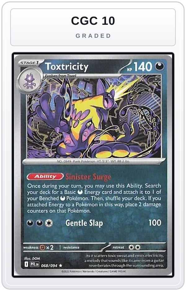 Graded - Toxtricity — CGC 10 graded overlay