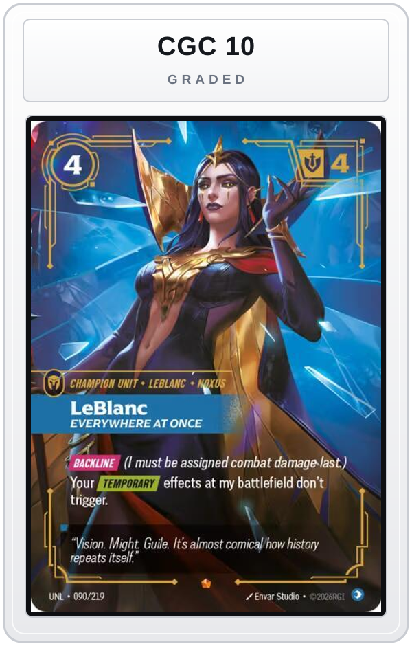 Graded - LeBlanc - Everywhere At Once — CGC 10 graded overlay