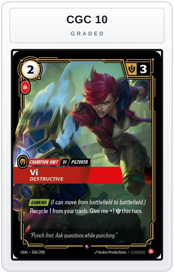 Graded - Vi - Destructive — CGC 10 graded overlay