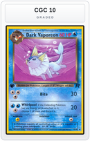 Graded - Dark Vaporeon — CGC 10 graded overlay