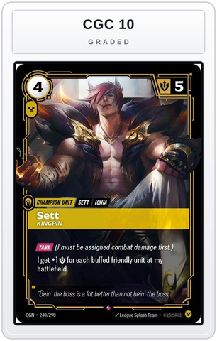 Graded - Sett - Kingpin — CGC 10 graded overlay