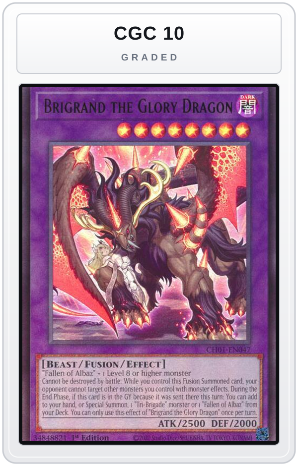 Graded - Brigrand the Glory Dragon — CGC 10 graded overlay